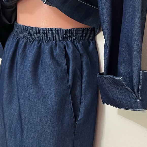 Alfred Dunner Chambray Denim Jacket & Pant Set - Picture 13 of 15